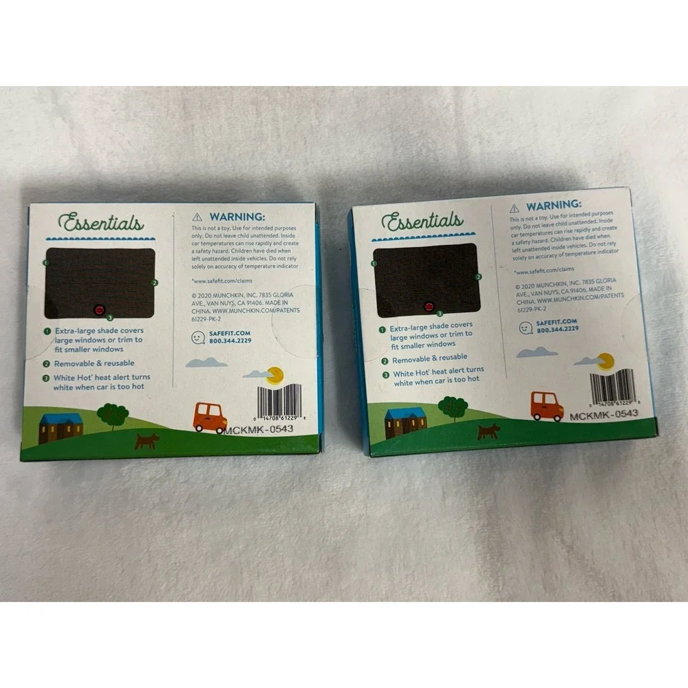 SafeTemp Cling Shades by SafeFit 2 Pack (17.5 x 12.5 in) NEW - LOT Of 2